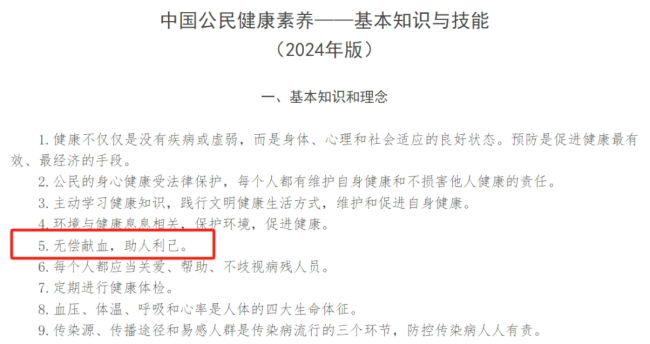 衛(wèi)健委：無償獻(xiàn)血是公民的健康修養(yǎng) 助東說念主自私，細(xì)致逾越