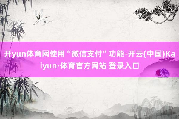 開yun體育網(wǎng)使用“微信支付”功能-開云(中國)Kaiyun·體育官方網(wǎng)站 登錄入口