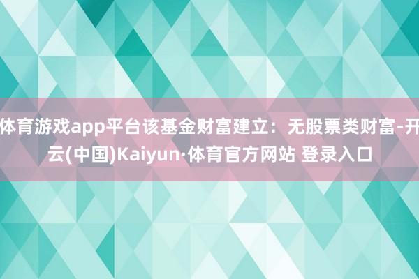 體育游戲app平臺該基金財富建立：無股票類財富-開云(中國)Kaiyun·體育官方網站 登錄入口