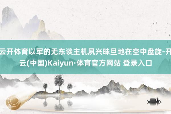 云開體育以軍的無東談主機夙興昧旦地在空中盤旋-開云(中國)Kaiyun·體育官方網站 登錄入口