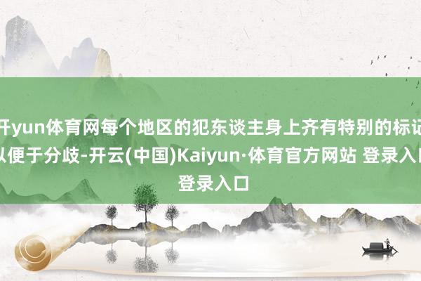 開yun體育網每個地區的犯東談主身上齊有特別的標記以便于分歧-開云(中國)Kaiyun·體育官方網站 登錄入口