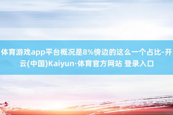 體育游戲app平臺概況是8%傍邊的這么一個占比-開云(中國)Kaiyun·體育官方網(wǎng)站 登錄入口