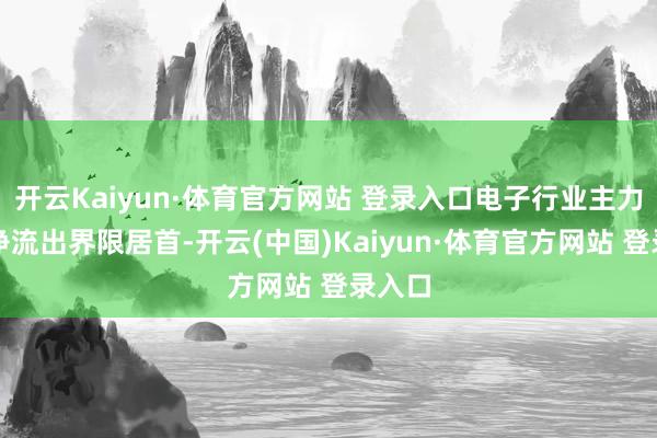 開云Kaiyun·體育官方網(wǎng)站 登錄入口電子行業(yè)主力資金凈流出界限居首-開云(中國)Kaiyun·體育官方網(wǎng)站 登錄入口