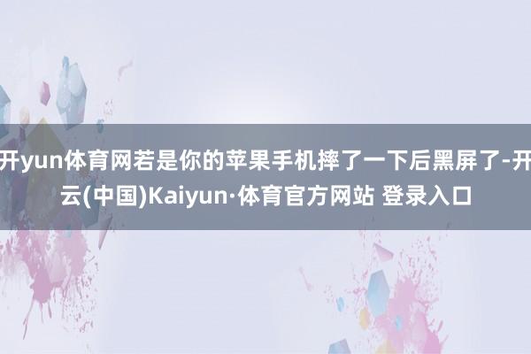 開yun體育網(wǎng)若是你的蘋果手機(jī)摔了一下后黑屏了-開云(中國(guó))Kaiyun·體育官方網(wǎng)站 登錄入口